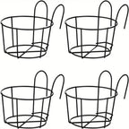 Round Metal Hanging Planters (Set of 4)