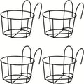 Round Metal Hanging Planters (Set of 4)