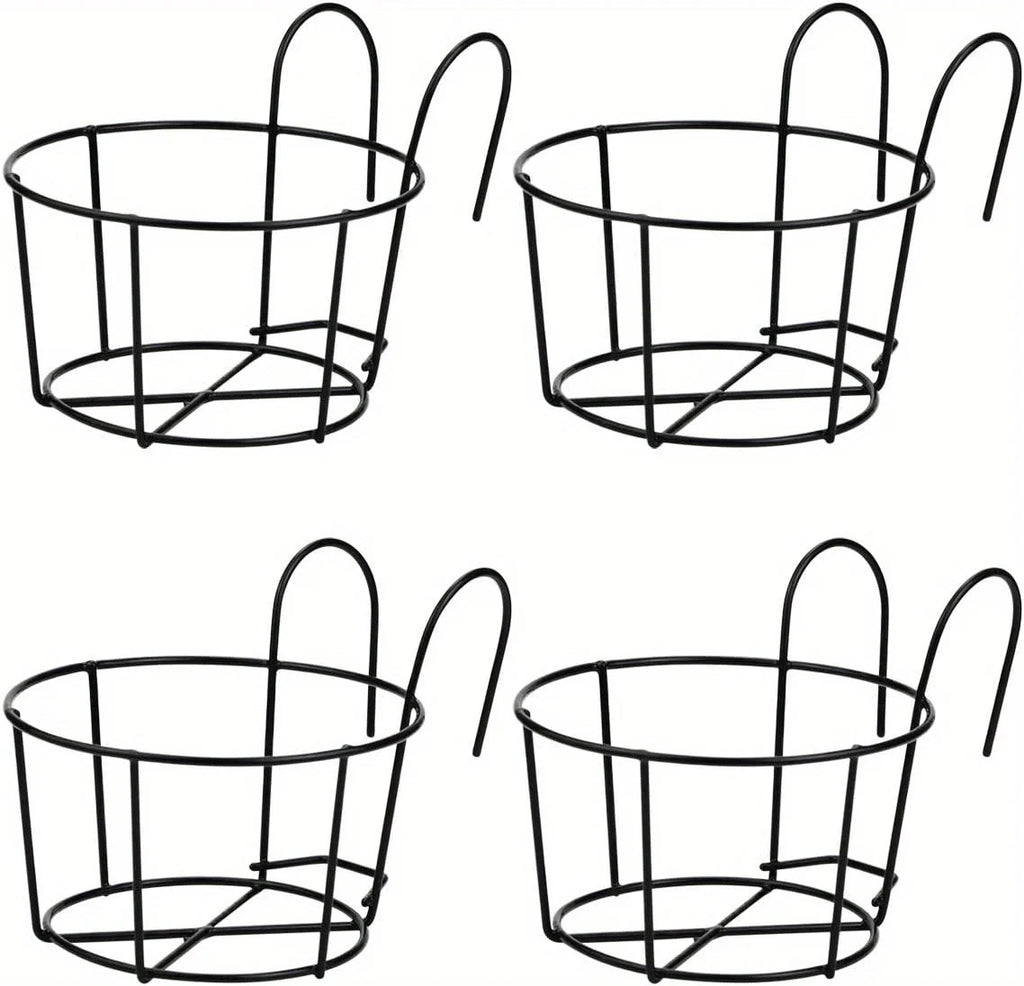 Round Metal Hanging Planters (Set of 4)