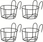 Round Metal Hanging Planters (Set of 4)