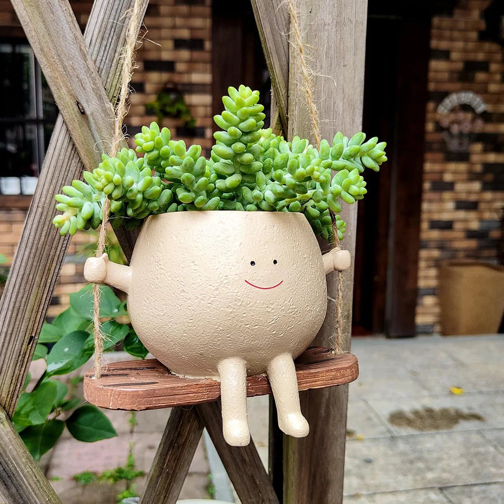 Swing Resin Hanging Planter