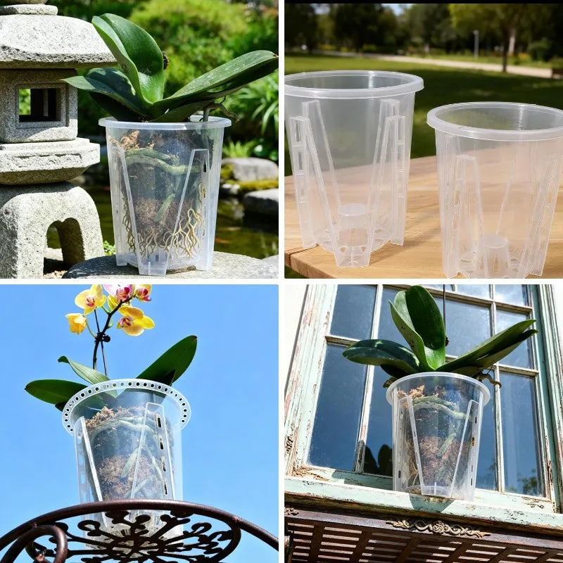 Clear Root Control Orchid Pot