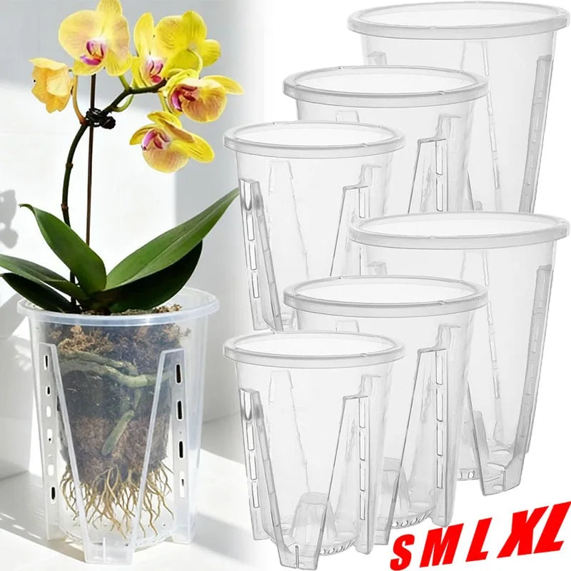 Clear Root Control Orchid Pot