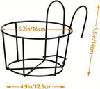 Round Metal Hanging Planters (Set of 4)