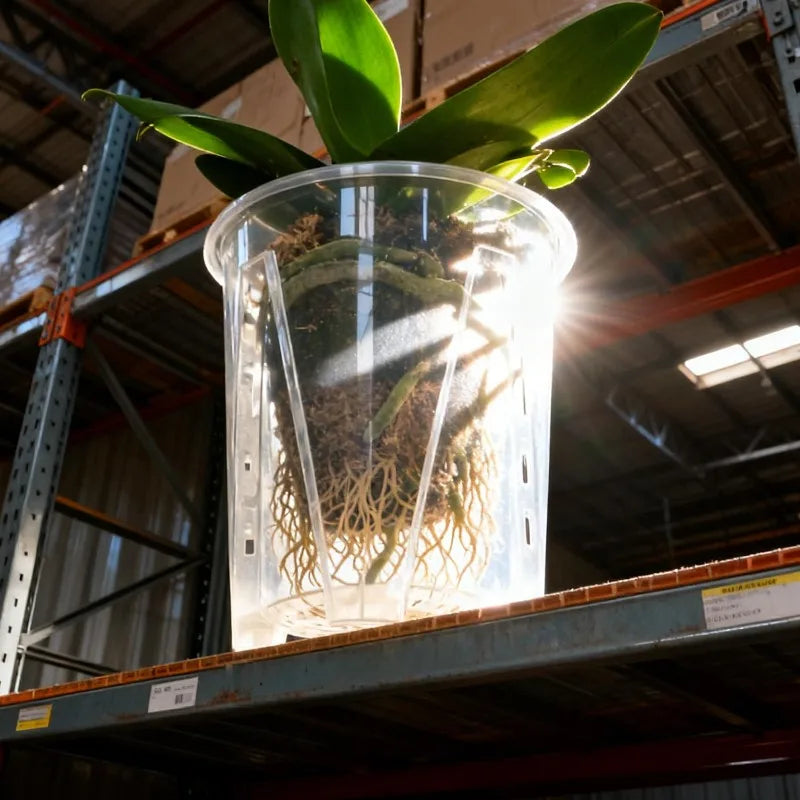 Clear Root Control Orchid Pot