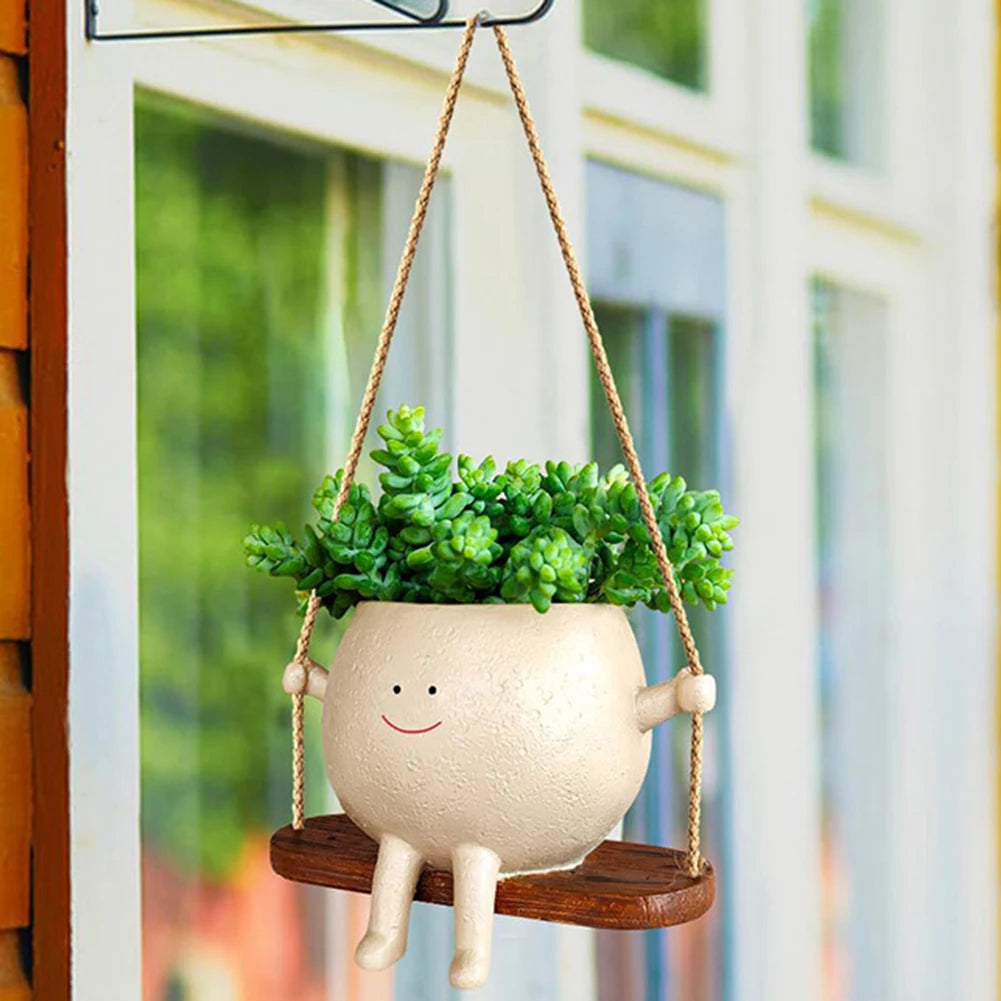 Swing Resin Hanging Planter