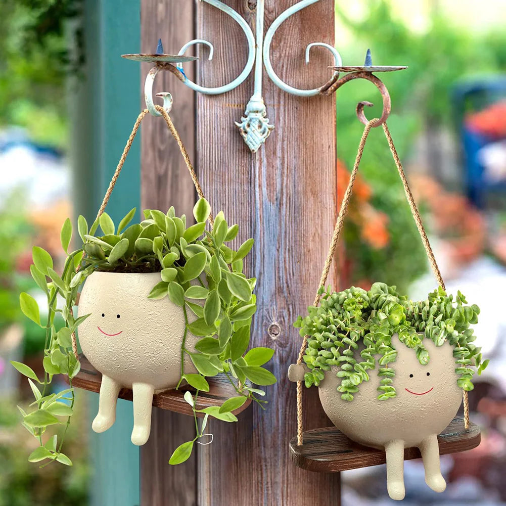 Swing Resin Hanging Planter
