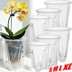 Clear Root Control Orchid Pot