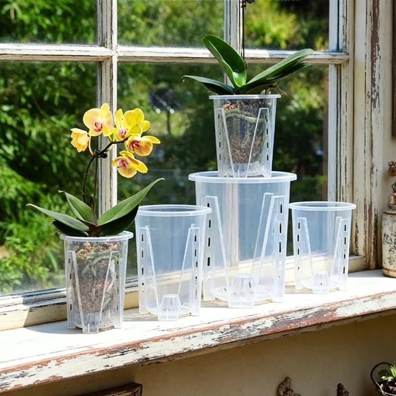 Clear Root Control Orchid Pot